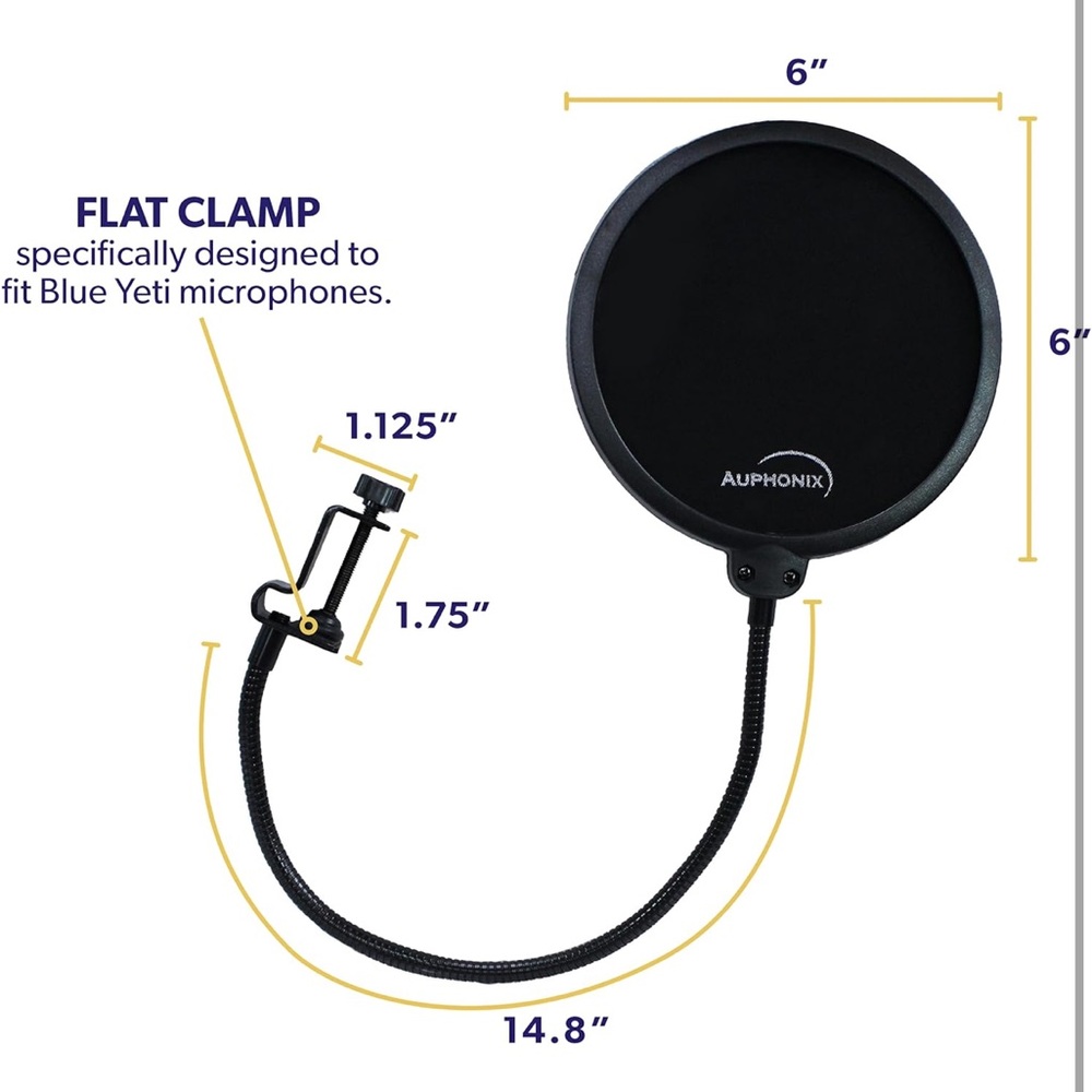 Pop Filter Screen for Microphones - Gooseneck‎ Clamp - Picture 6 of 11